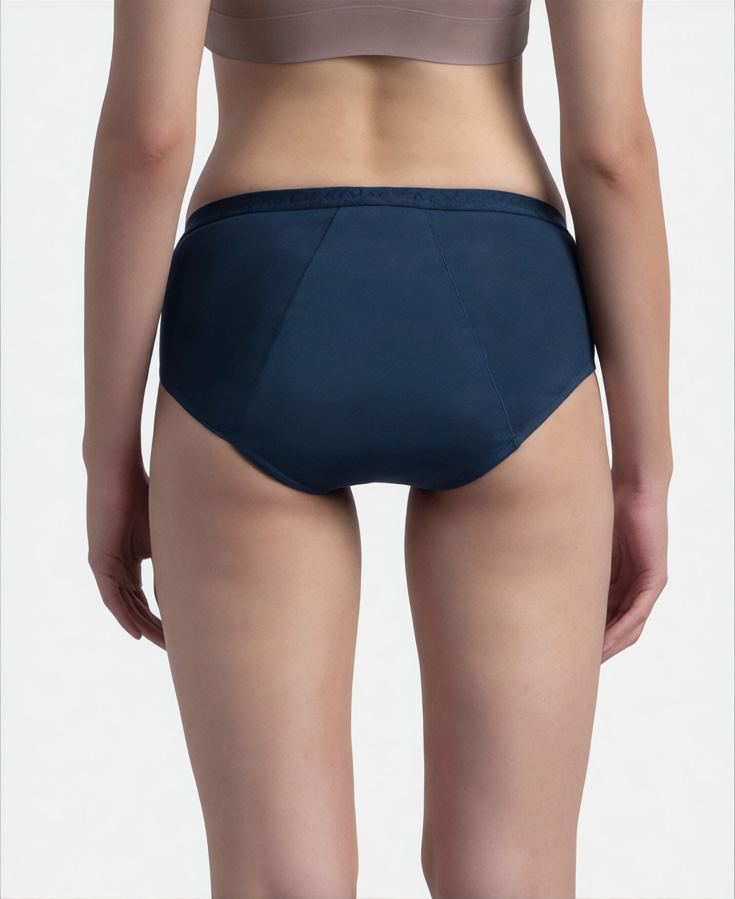 J.y  Pack of 3 +2 Tactel Microfiber Elastane Stretch Period Panty with Leak Proof Inner Absorbent Layer and StayFresh Treatment - Navy