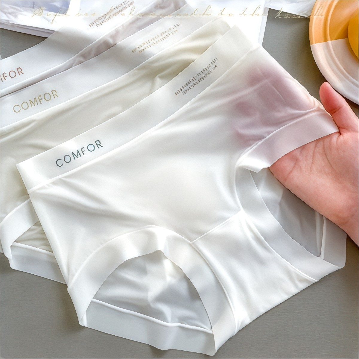 Ice Silk Ultra-Thin Breathable Seamless Womens Panties Multicolor (Pack of 3 +2)