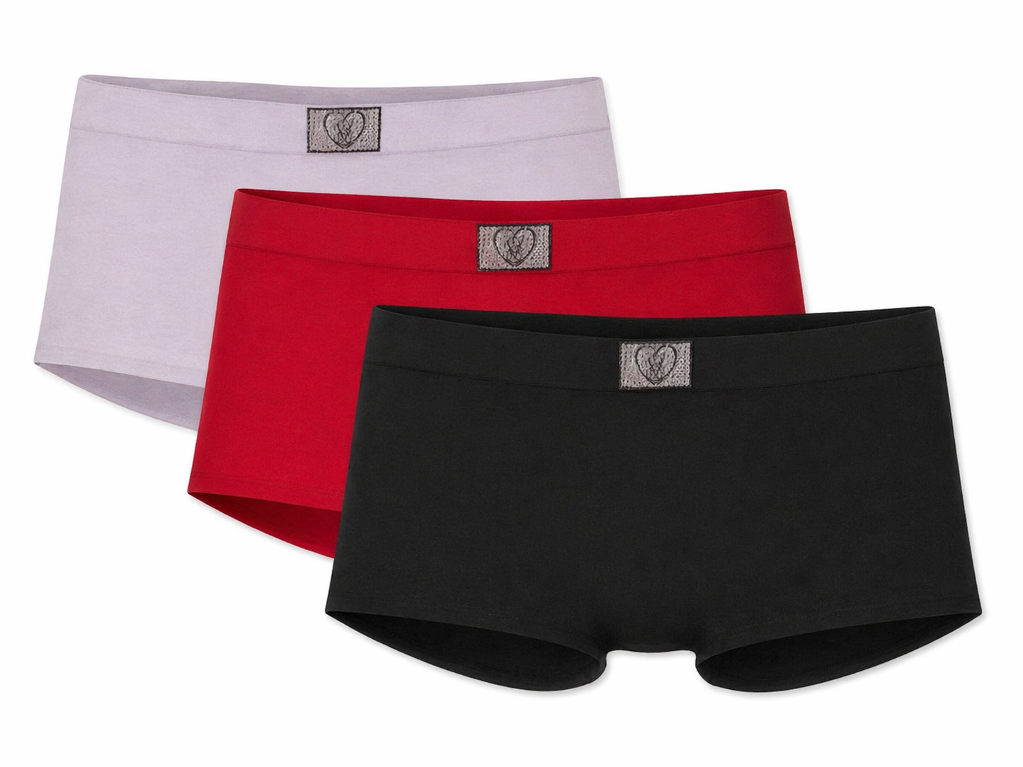 V.secret Women’s Seamless Boyshort Panties (Pack of 3) | Black, Red & Nude Combo | Soft Stretch Innerwear