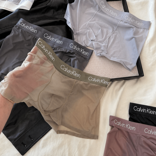 C.k Style Transparent Mesh Boxer Shorts for Men | Premium Comfort Stretch Underwear (Pack of 3)
