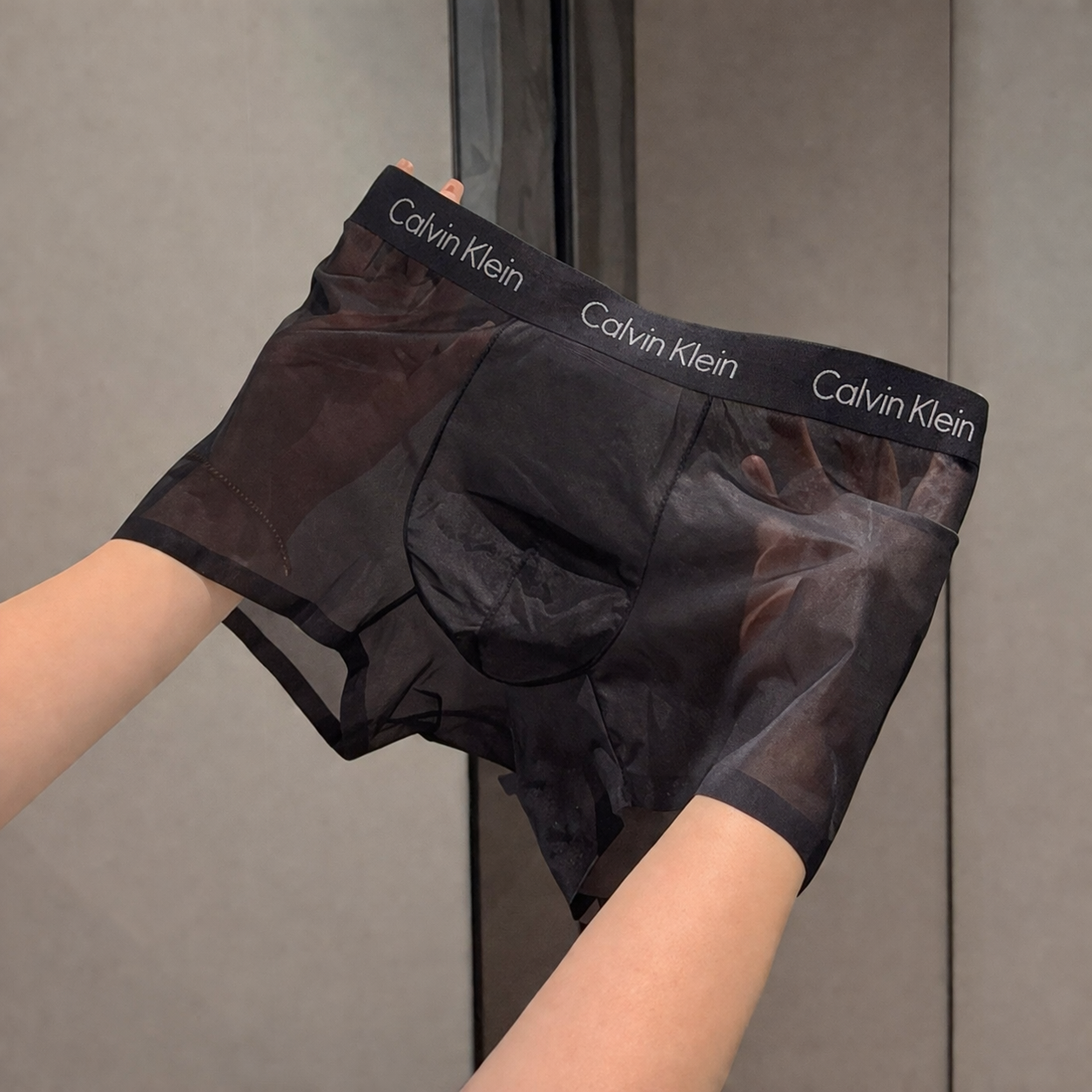 C.k Style Transparent Mesh Boxer Shorts for Men | Premium Comfort Stretch Underwear (Pack of 3)